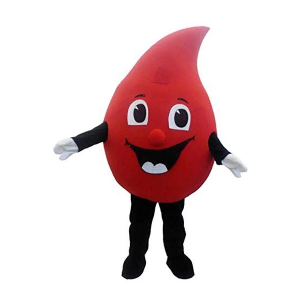 Droga vermelha de mascote de sangue fantasia fantasia de halloween fantasia para atividades de bem -estar p￺blico