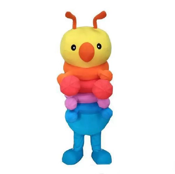 Traje de mascote de inseto colorido personalizado traje de tamanho adulto