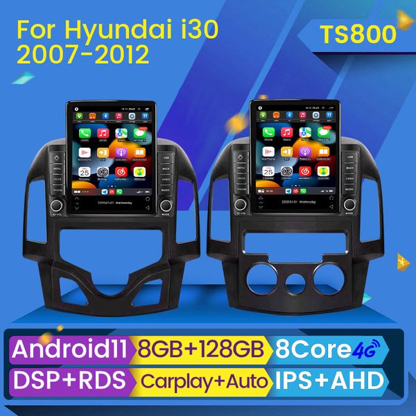 2 DIN Player Android 11 Araba DVD Radyo Hyundai için I30 2006-2011 Video Multimedya Touch IPS ekran BT I30