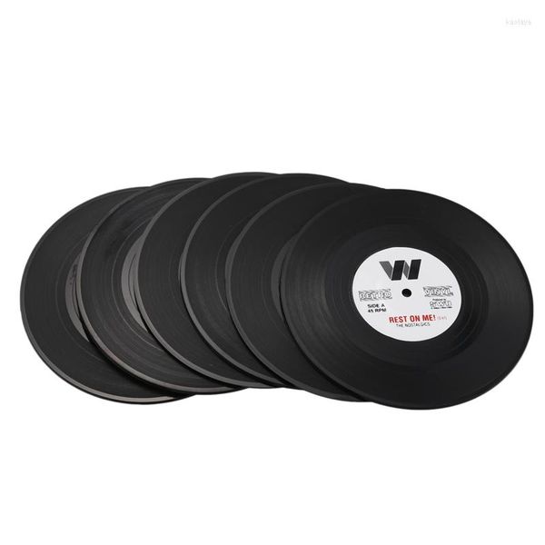 TABELA MATS 6PIECES / SET SPINNING RETRO DISC DRINKS COUSTERS