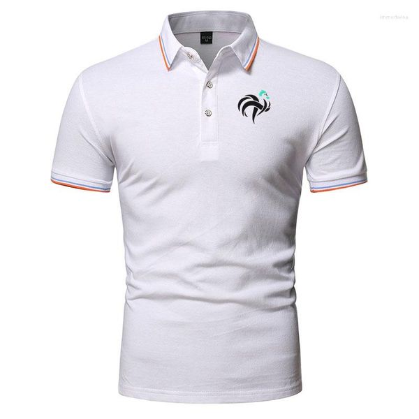 Polos da uomo Summer Brand Cock Stamping Uomini Shirt Fashion Shirts Casual Short Slim Business Clothing