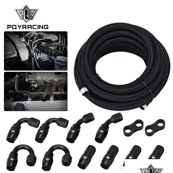 Шланговые зажимы 6an An6 Fultings Fuel Fitings Hose End 0and45and90and180-градусный комплект адаптер плетена