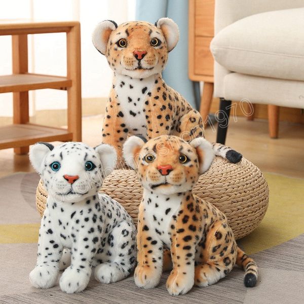 28/32 cm de kawaii leopardo brinquedos de pelúcia bonecas fofas bonecas recheadas e macias como brinquedos animais para crianças Presente de aniversário infantil