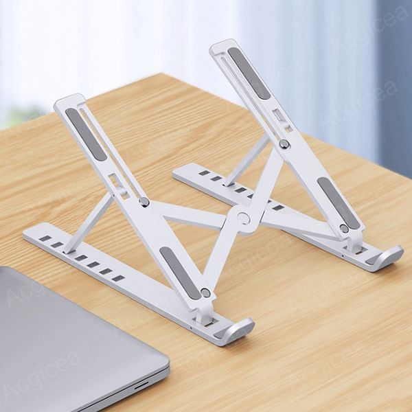 Metal Taşınabilir Katlanabilir Dizüstü Bilgisayar Stand Bilgisayar Aksesuarları Ayarlanabilir Dizüstü Bilgisayar Tutucu MacBook Pro Air Bilgisayar Tablet Taban Masası için Destek