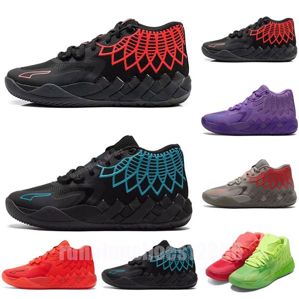 Novos sapatos OG Casual Sapatos de basquete Iridescent City Rock Ridge Red Galaxy MB.01 Rick e Morty para Venda Lamelos Ball Men Mulheres NÃO ATENSE