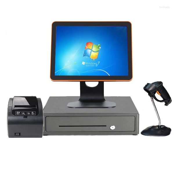 Set completo di PC con monitor touch da 15 pollici All in One Macchina per sistema di registratore di cassa in vendita