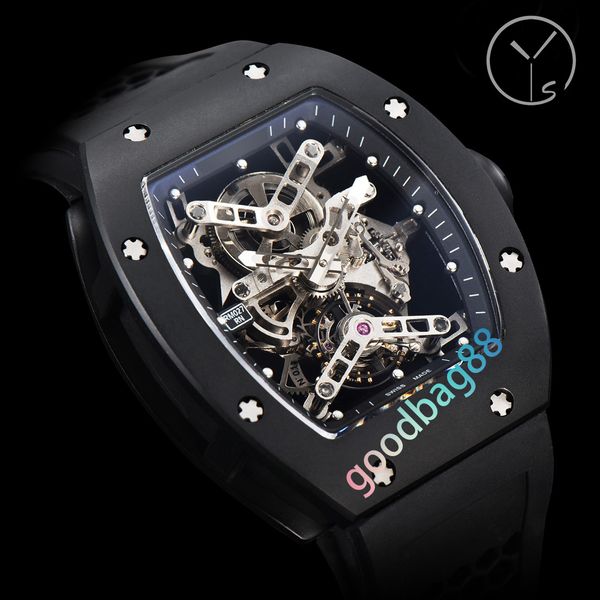 Limited Edition Luxury Men Watch SJ Factory RM027 Подлинный турбильон 43x50 мм титановый циферблат Custom Tourbillon Move