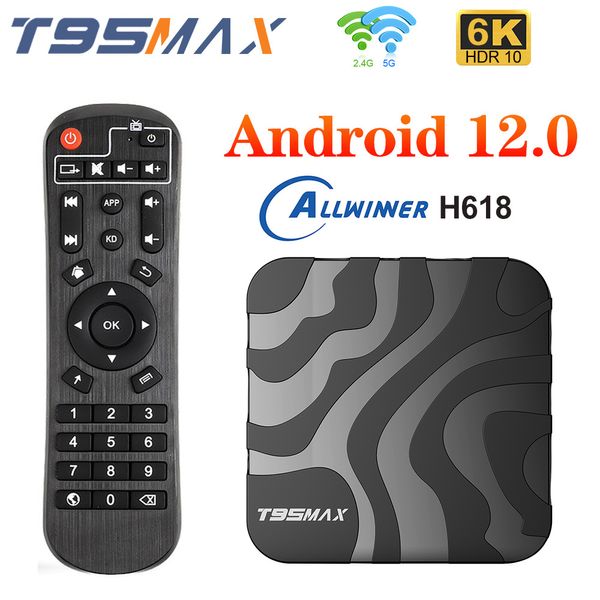 T95MAX TV Box Android 12 4GB RAM 32GB ROM Allwinner H618 Unterstützung 6K 4K HDR Dual Wifi 1GB 8GB Media Player T95 Max 2GB 16GB