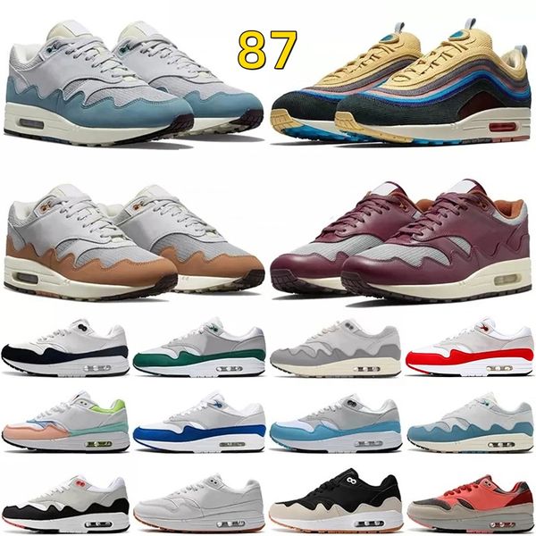 Кроссовки кроссовки для мужчин женщины 1S 87S Трилин Sean Wotherspoon Patta Waves Monarch Noise Aqua Concepts Heavy Oregon Ducks Sports Trainers Outdoor обувь