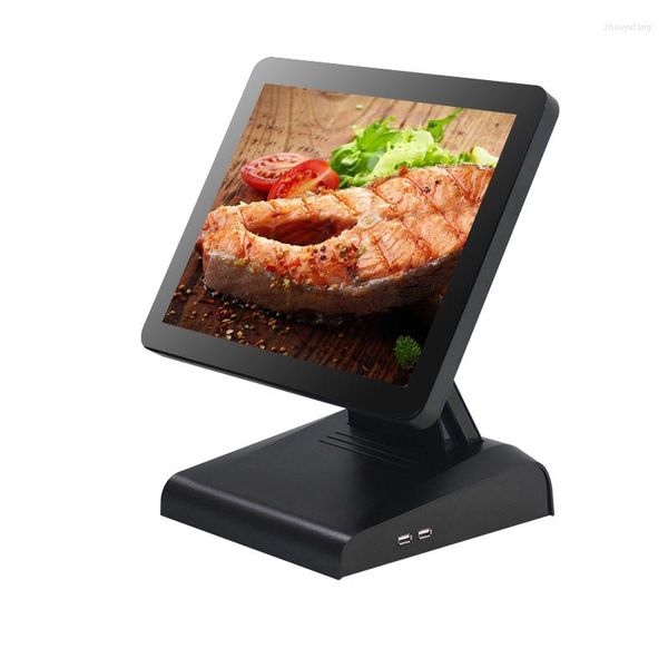 Restoranlar için Toptan Sistemi 15 '' Kapasitif Dokunmatik Ekran Terminal Fansız Satış Noktası Kasiyer Bar