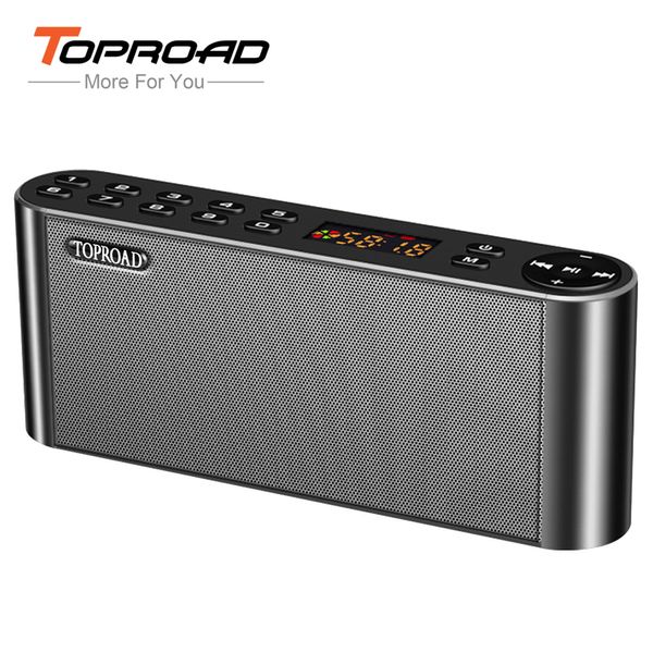 Altoparlanti portatili TOPROAD HIFI Altoparlante Bluetooth Wireless Super Bass Dual Soundbar con microfono TF Radio FM USB Sound Box 221022