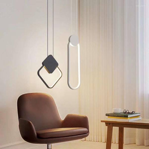 Lâmpadas pendentes lustres minimalistas nórdicos redondo oval metal metal moderno liderado contemporâneo linters for leeds bift food luter