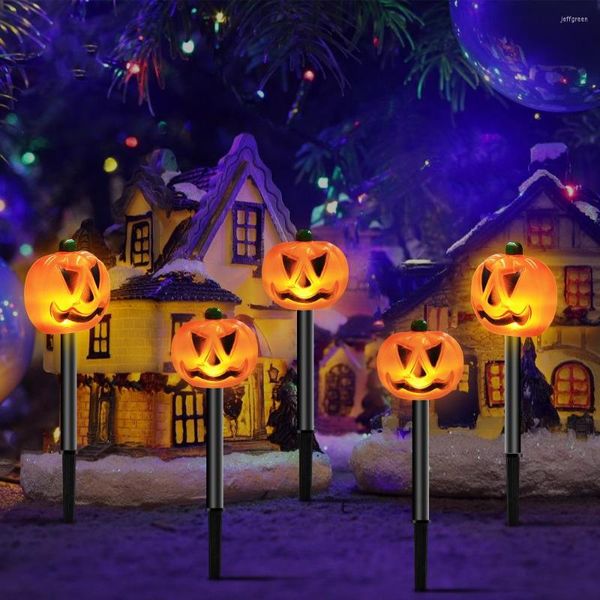 Наружные светодиодные тыквенные фонари Хэллоуин садовая газонная лампа, работающая на рождественский год праздничный патио, декор освещение