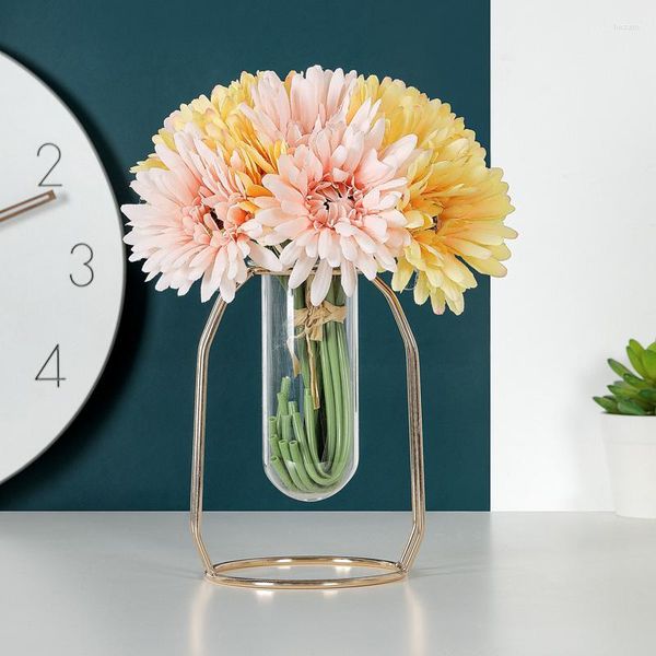 Decoratieve bloemen Hoge kwaliteit Gerbera Imitatie Woondecoratie Bruiloft Boquet Houder Road Lead Flower Wall Simulation