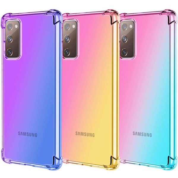 Per Samsung S23 Custodie Clear Gradient Trasparente Morbido TPU Antiurto Cover Galaxy S22 Ultra S21 S20 S22 S8 S9 S10 Plus