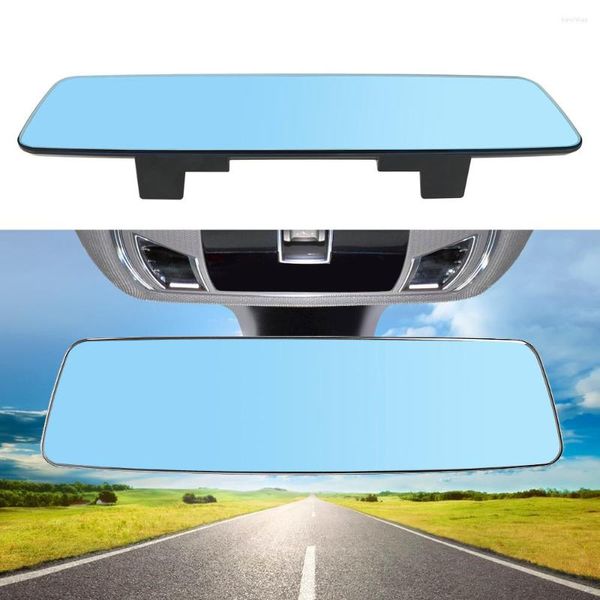 Accessori interni Antiriflesso Specchio senza cornice blu grandangolare 3000R Lente micro curvatura Vista posteriore dell'auto 2.5D Full Creen HD Glass