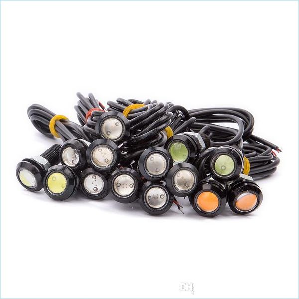 Luci di marcia diurna 10 pezzi 18 mm Led Eagle Eye Drl Luci di marcia diurna Ce Backup Retromarcia Lampade di segnalazione di parcheggio Impermeabile Drop Dhazy