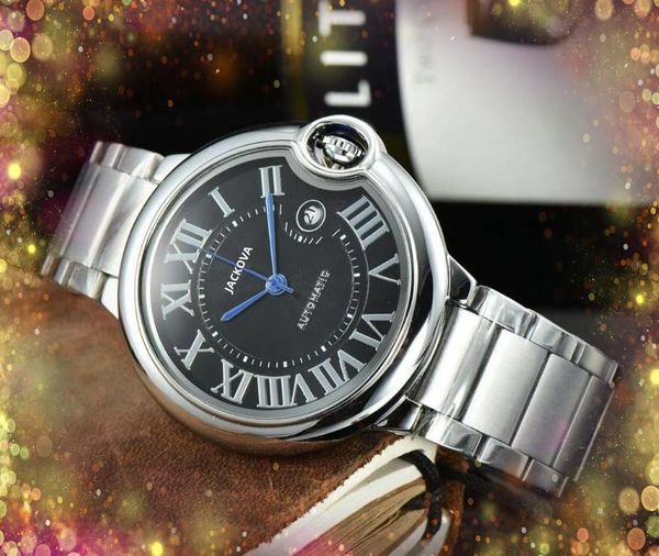 Beliebte Herren-Armbanduhren von Roman Air Ball, 43 mm, automatisches mechanisches Uhrwerk, feines Edelstahlarmband, Selbstaufzug, Retro-wasserdichte Tauch-Datums-Armbanduhr, Tischuhr