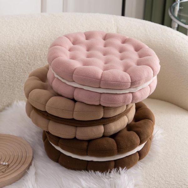 Travesseiro 1pc Cookie de sanduíche japonês fofo mesa de escritório piso tatami lave de assento quarto sofá doméstico travesseiros decorativos