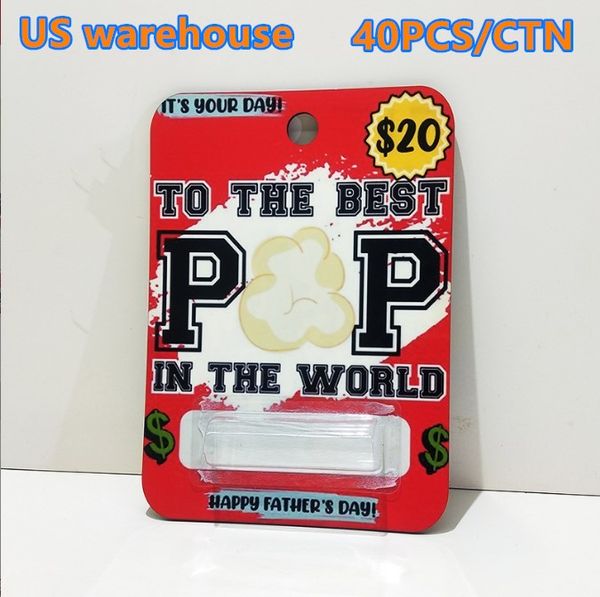 US Warehouse Party Gift Sublimação em branco MDF Sacos de dinheiro de madeira Cartão de PVC Bolsa de dinheiro Tampa Titular Transferência de calor Impressão de imagem DIY Para o professor de graduação do dia dos pais