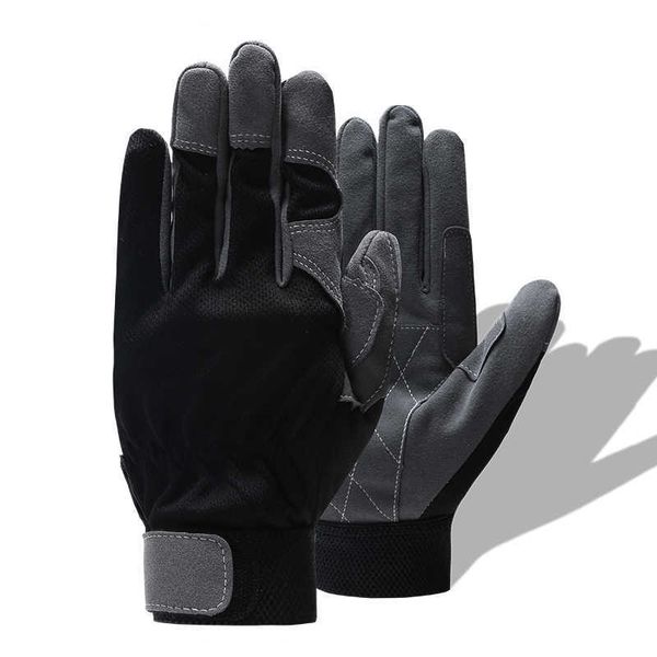 Luvas de ciclismo Qiangaf Microfiber Trabalho ao ar livre Sport Sport Summer Black Hand Safety Protection Glove WHOSA 6490 L221024