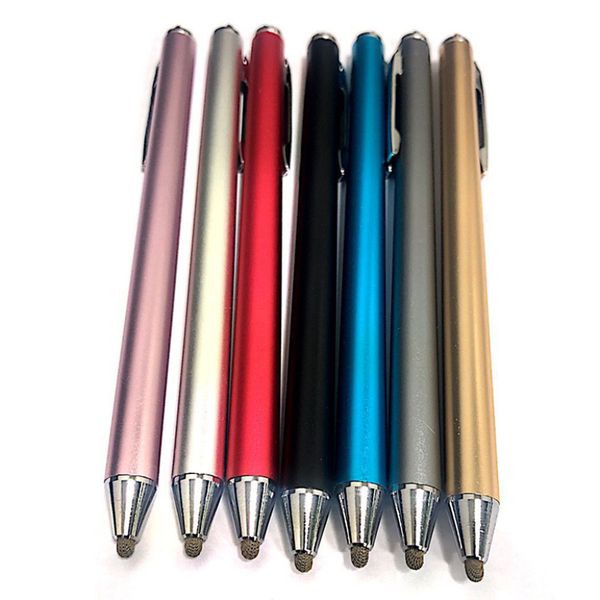 Universal metal malha de fibra micro fibra caneta caneta caneta caneta de toque mini caneta para samsung smartphone tablet pc