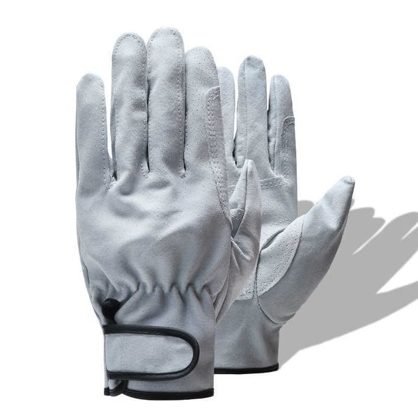 Fahrradhandschuhe QIANGAF Industrial ather Working Mechanic Hand Safety Protective Steamship Repair Gardening Men's Glove Whosa 320 L221024