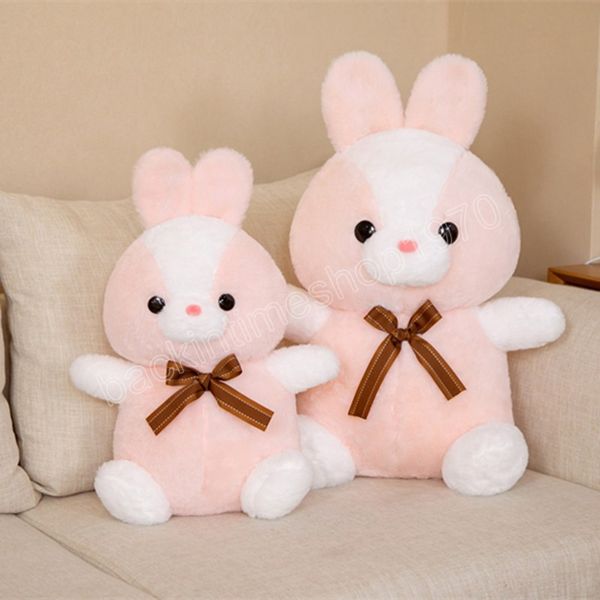 Bella Coniglio Rosa Peluche Baby Sleep Doll Kawaii Bunny Peluche Creativo Compleanno Regalo di Natale