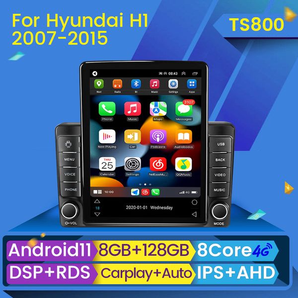 2 DIN ANDROID 11 Player Car DVD Radio Multimedia Video Navigation GPS para Hyundai H1 Grand Starex 2007-2015 CarPlay Auto Bt