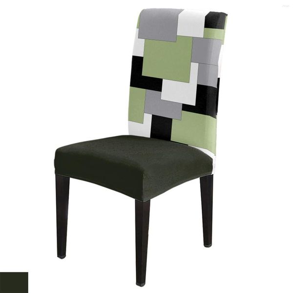 Обложки стул зеленого черного серого пэчворка абстрактно