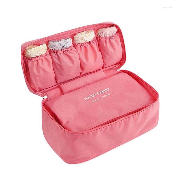 Cassetti portaoggetti Reggiseno Borsa per biancheria intima Contenitore per cosmetici Borsa per trucco portatile da viaggio in nylon impermeabile