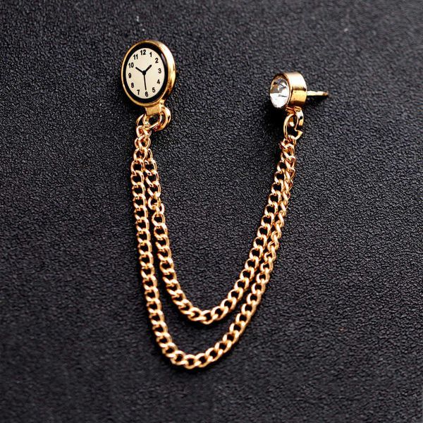 Pins Broschen Original Koreanische Trend Clo Abzeichen Gold Kette Medaille Brosche Flut Männliche Anzug Kragen LEL Pin Männer Schmuck Zubehör l221024