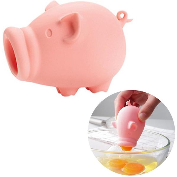 Pig o ovo de gema separador de silicone Divisores de ovos ferramenta fofa animal cozinha de cozinha de cozinha de cozinha Rre15374