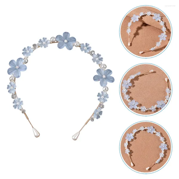 Bandane Fascia per capelli unica con perle per ragazza Fascia versatile con decorazioni Copricapo elegante