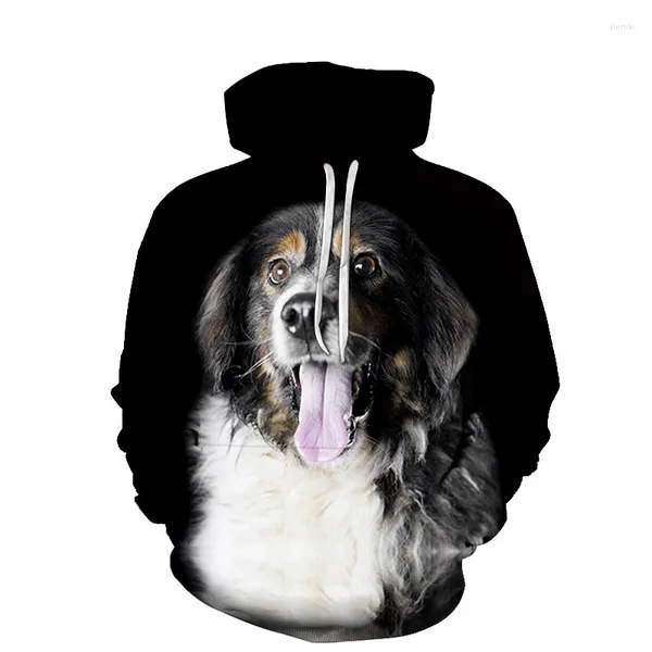 Hoodies masculinos 2022 Drand Fashion Animal 3D Homens e mulheres de design personalizado Sweatshirt The Labrador Retriever Pet Dog Dog