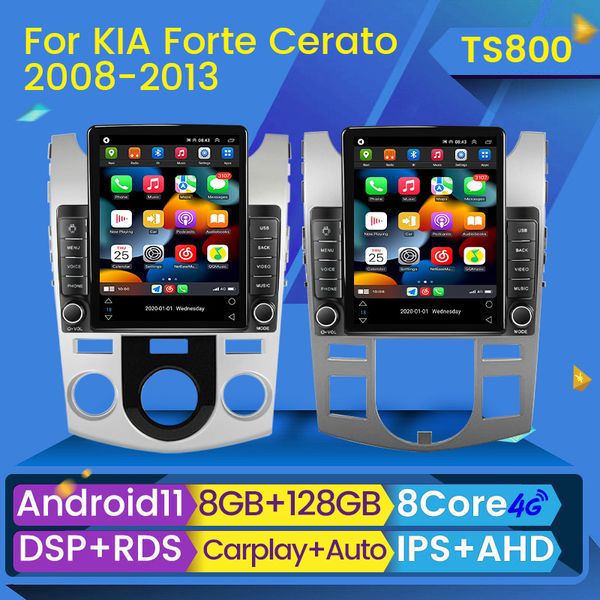 2 DIN Player Android 11 Car DVD Rádio para Kia Forte Cerato 2 TD 2008 - 2013 Multimedia Navigation GPS 2din CarPlay estéreo BT