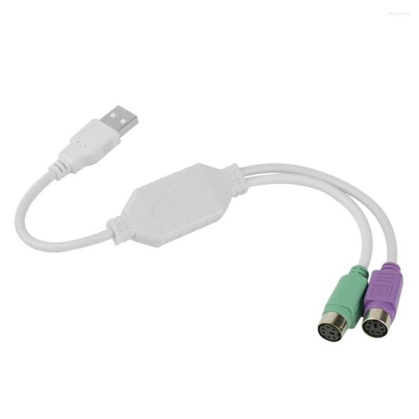 Компьютерные кабели 2-в-1 PS/2 Клавиатура мыши для USB-преобразователя Адаптер Кабель разъем шнур