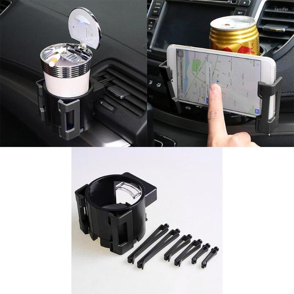 Portabevande universale 2 in 1 telefono per auto aria condizionata automatica supporto per tazza d'acqua supporto per staffa di navigazione GPS interna accessori