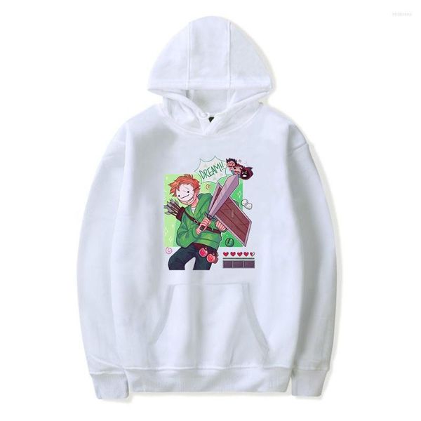 Felpe con cappuccio da uomo Fashion Dreamwastaken Felpe da uomo Donna Bianco Streetwear Primavera Autunno Hip Hop con cappuccio Casual Ragazzi Ragazze Pullover