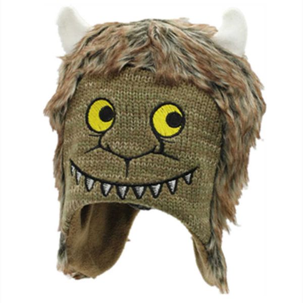 Beanie/Kafatası Kapakları Vahşi Şeyler Wolf Maks Kayıtları Cosplay Costume Çocuklar Çocuklar Cadılar Bayramı Canavarlar Şapkalar Beanies Fotoğraf Fotoğraf Kapakları T221020