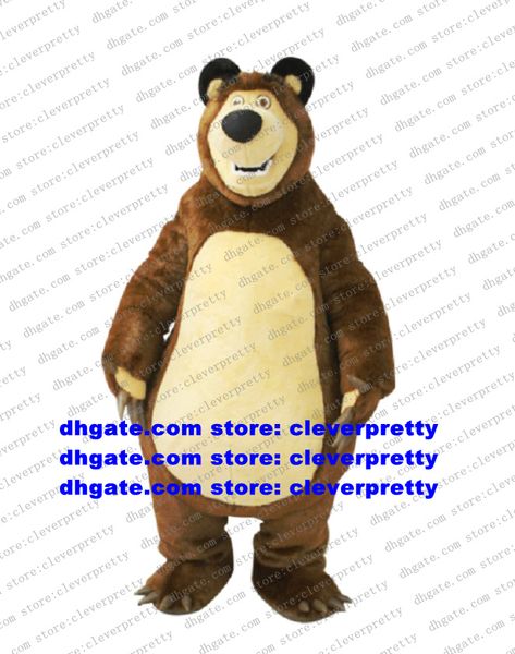 Big Bear Ursa Grizzly Costume della mascotte Personaggio dei cartoni animati per adulti Vestito Completo Ambulatorio Walking Halloween All Hallows CX010