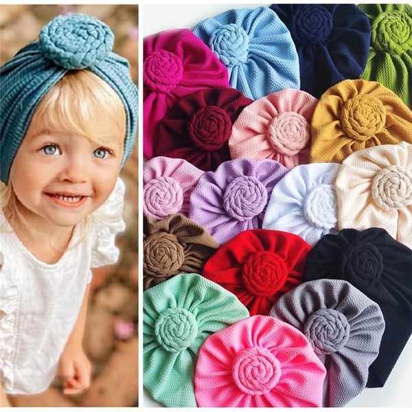 Hüte 30pc Baby Hut Junge Mädchen Beanie Born Cap Turban Für Kinder Caps Kinder Haar Zubehör Infant Kopfbedeckungen Großhandel