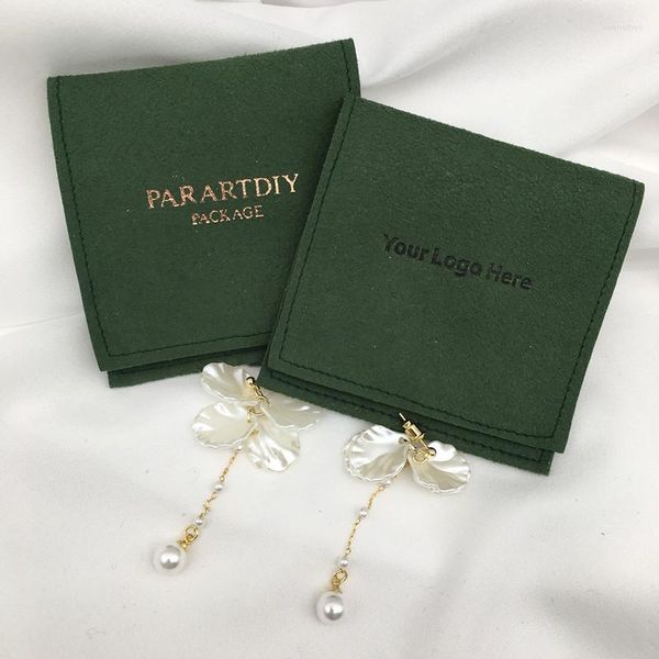 Bolsas de jóias 50pcs personalizam a bolsa de envelope personalizada bolsa de mercadorias com embalagem de logotipo por atacado pequeno