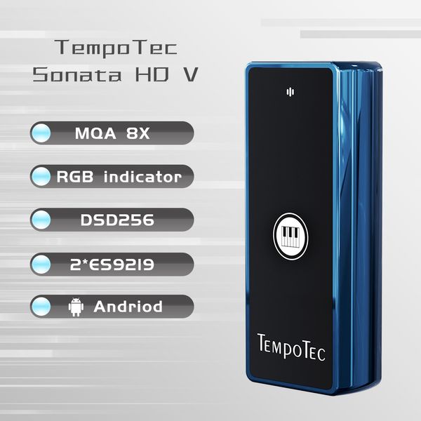 Ses Kabloları Konektörleri Tempotec Sonata HD V MQA Tidal Tip C - 3.5mm USB DAC Dongle Kulaklık Amplifikatörü Çift ES9219 DSD256 Android MacOS Win 221025 için