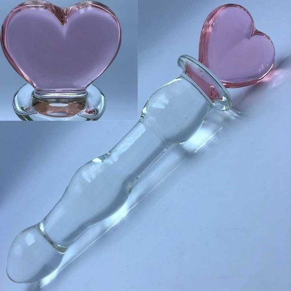 Sex toys masager Crystal Glass Anal Plug Ano vaginale Perline Butt ual Toy Dildo per adulti per massaggi Masturbazione Giocattoli Uomo Donna E70N
