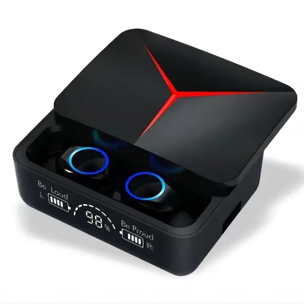 M90 Pro TWS Kulaklık Kablosuz Kulaklık Spor Oyun Kulakiçi Kulaklık Gürültü Azaltma LED Dijital Ekran Kulaklıklar