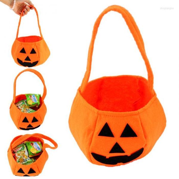 Confezione regalo 1 pz/lotto forniture per feste di Halloween tessuti non tessuti sacchetti di zucca oggetti di scena giocattoli per bambini caramelle