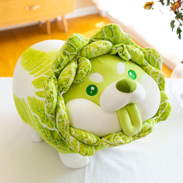 Plüschpuppen Kohl Shiba Inu Hund Niedliches Gemüse Fee Anime Spielzeug Flauschige Gefüllte Pflanze Weiche Puppe Kawaii Kissen Baby Kinder Spielzeug Geschenk 221024