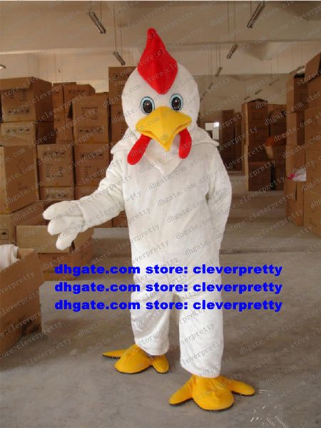 Weißes Huhn-Chook-Hahn-Hahn-Küken-Maskottchen-Kostüm für Erwachsene, Zeichentrickfigur, Outfit, Anzug, Filmthema, Kaufhaus, CX4036