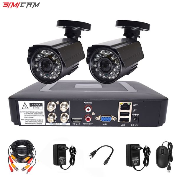 Dome Kameralar Video Gözetim Sistemi CCTV Güvenlik Kamera Video Kaydedici 4CH DVR AHD Dış Mekan Kamerası 720p 1080p HD Gece Görüşü 2MP Set 221025